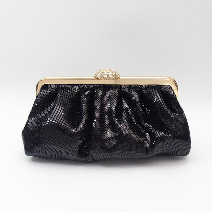 Abendtasche für Damen, mehrfarbige Party-Clutch mit Perlen, Pailletten und Diamanten