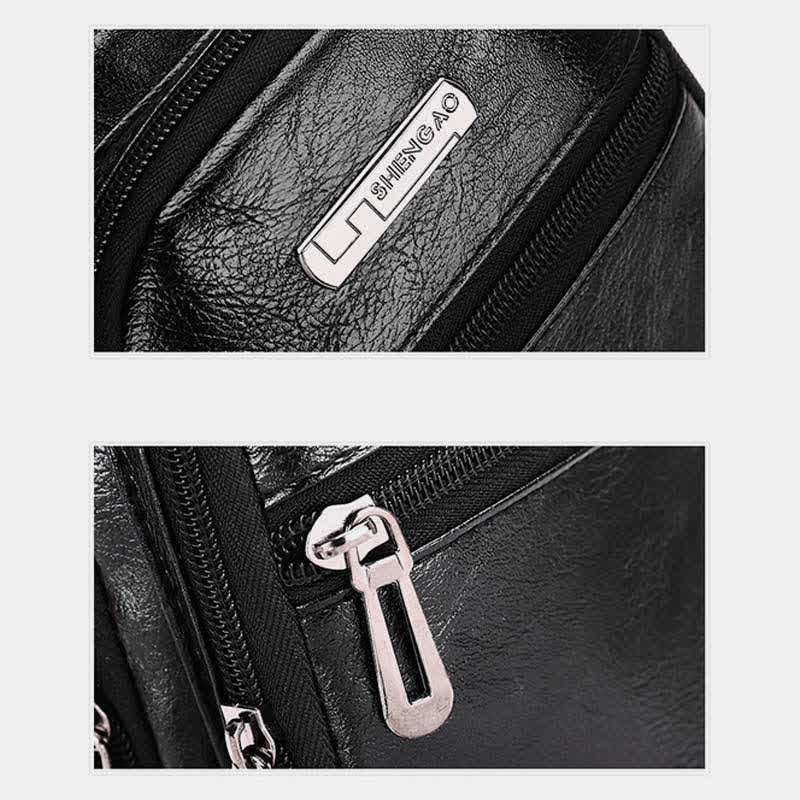 Leder-Umhängetasche für Herren, für Outdoor-Reisen, Brusttasche, Tagesrucksack