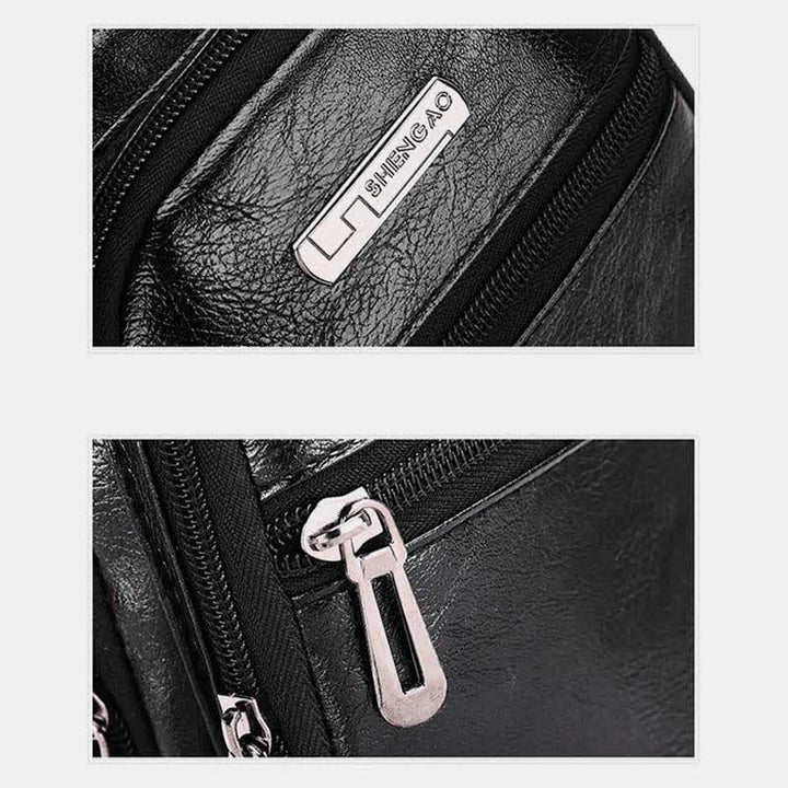 Leder-Umhängetasche für Herren, für Outdoor-Reisen, Brusttasche, Tagesrucksack