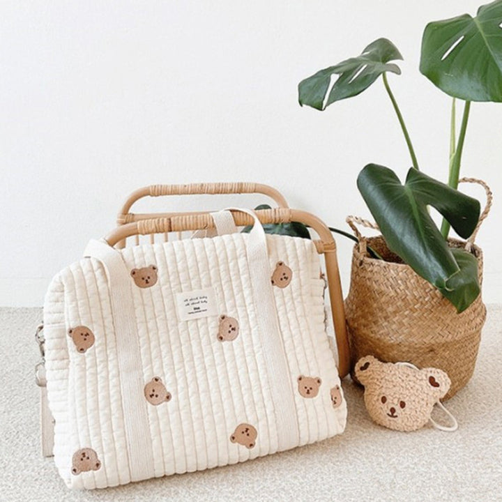 Große Kapazität Reine Baumwolle Mama Tasche Baby Wickeltasche für Babypflege