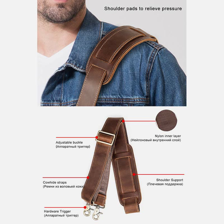 Breiter verstellbarer Lederriemen für Tasche, Retro-Geldbörsen-Zubehör