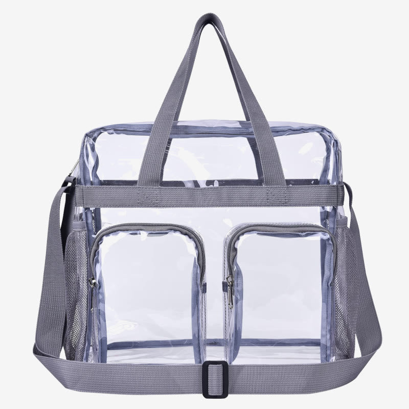 Tragetasche für Ausflüge, tragbare, transparente Umhängetasche mit mehreren Taschen