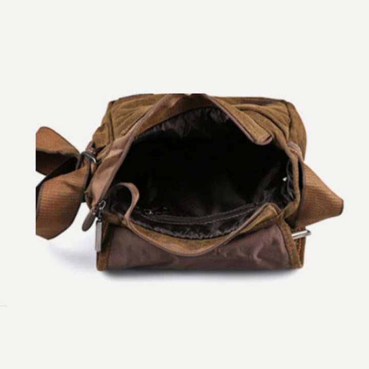 Umhängetasche für Herren, Vintage, dickes Canvas, große Kapazität