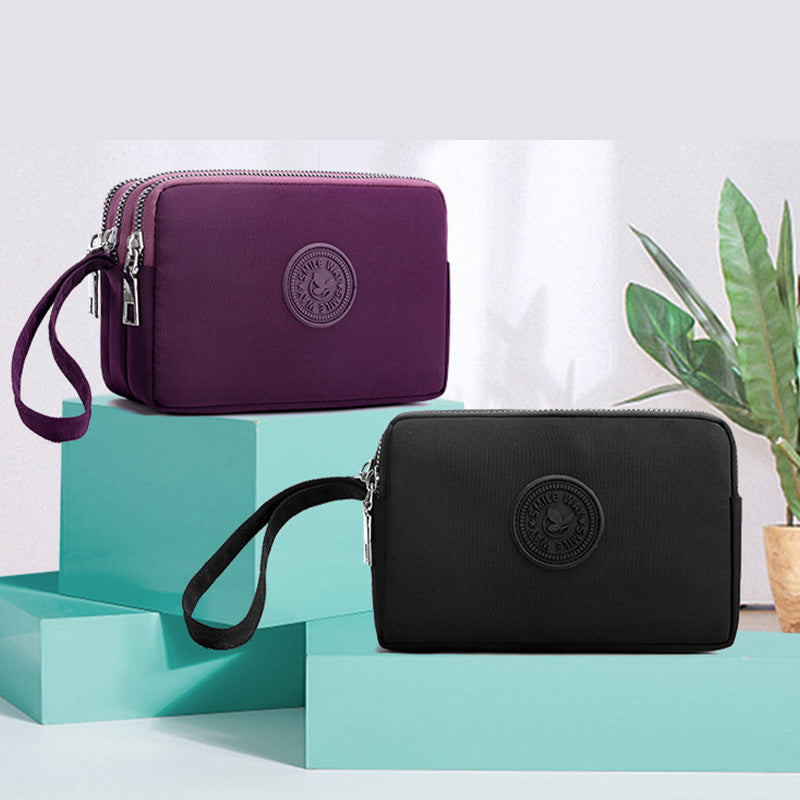 Großes Fassungsvermögen Armband-Geldbörse aus wasserdichtem Nylon, Handtasche, Clutch, Geldbörse für Damen