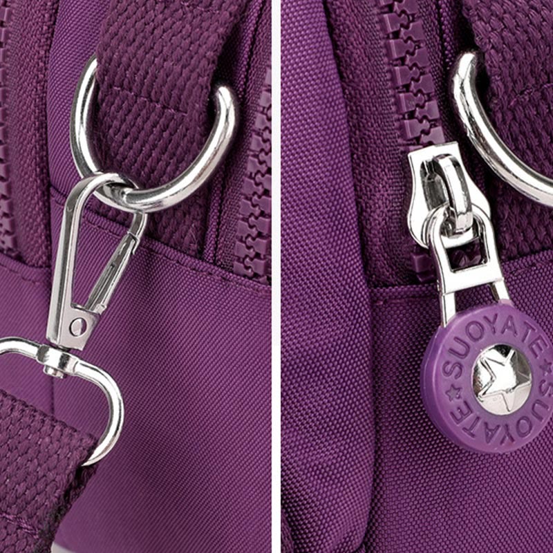 Leichte, wasserabweisende Handtasche für Damen mit mehreren Taschen