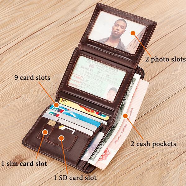RFID Multifunktionale Lederbrieftasche