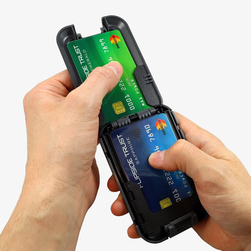 Multifunktionale Klappbrieftasche mit RFID-Scan-Schutz und sicherem Kartenhalter