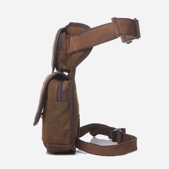 Retro-Beintasche für Herren, Outdoor-Sport, Umhängetasche aus Canvas