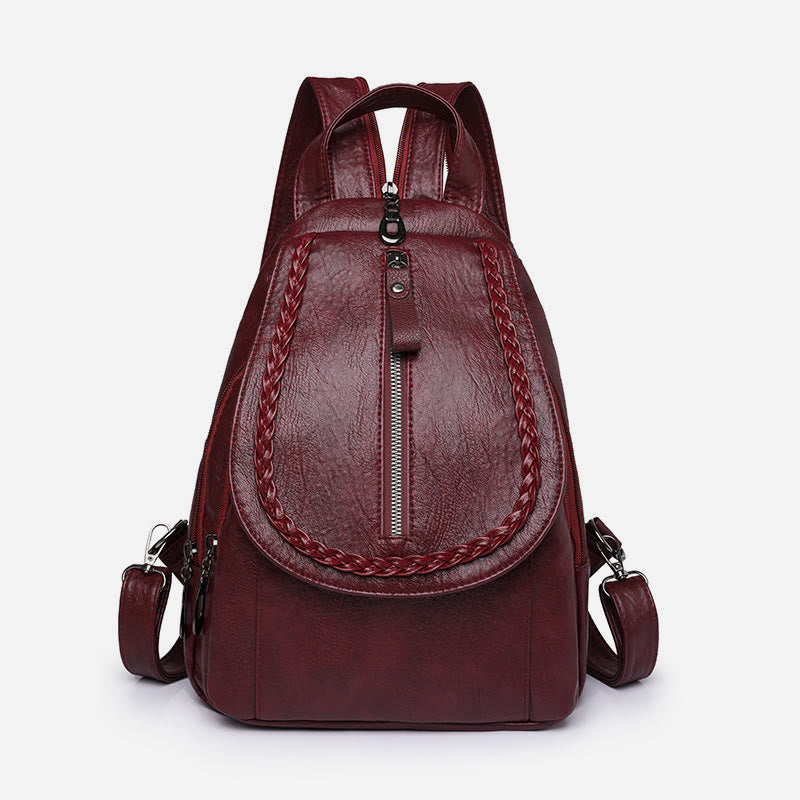 Twist Clamshell Lederrucksack Convetible Sling Bag für Damen