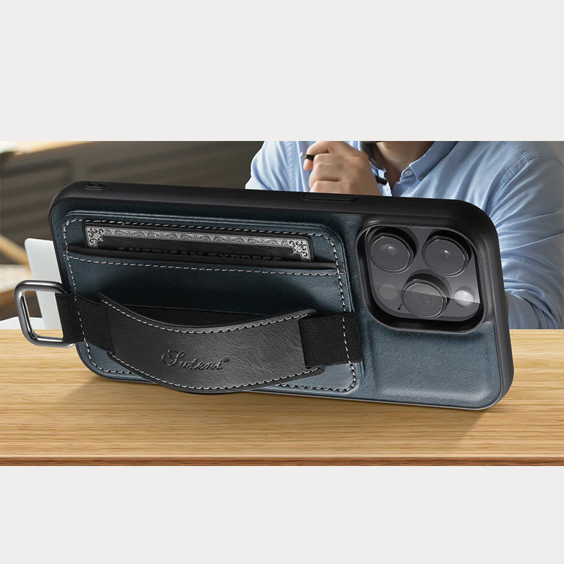 Handyhülle mit Handschlaufe, schützende Hülle aus Pu-Leder