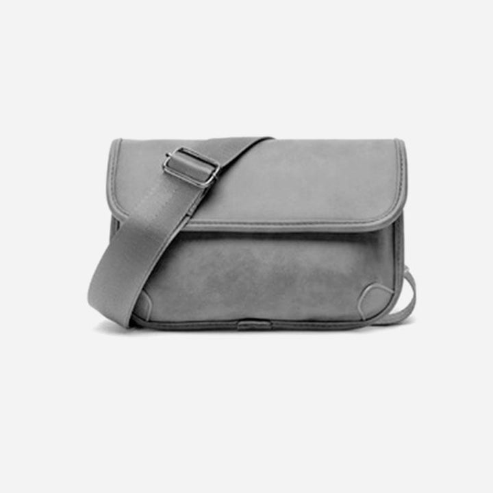 Umhängetasche für Unisex, minimalistische, quadratische Schultertasche aus PU-Leder