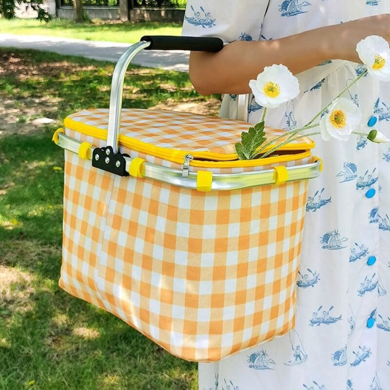 Kühltasche für Ausflüge, Reisen, Picknickkorb aus verdickter Aluminiumfolie