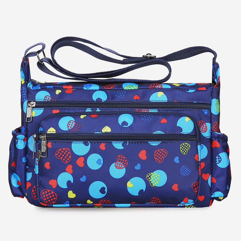 Wasserdichte Umhängetasche mit mehreren Taschen und Aufdruck