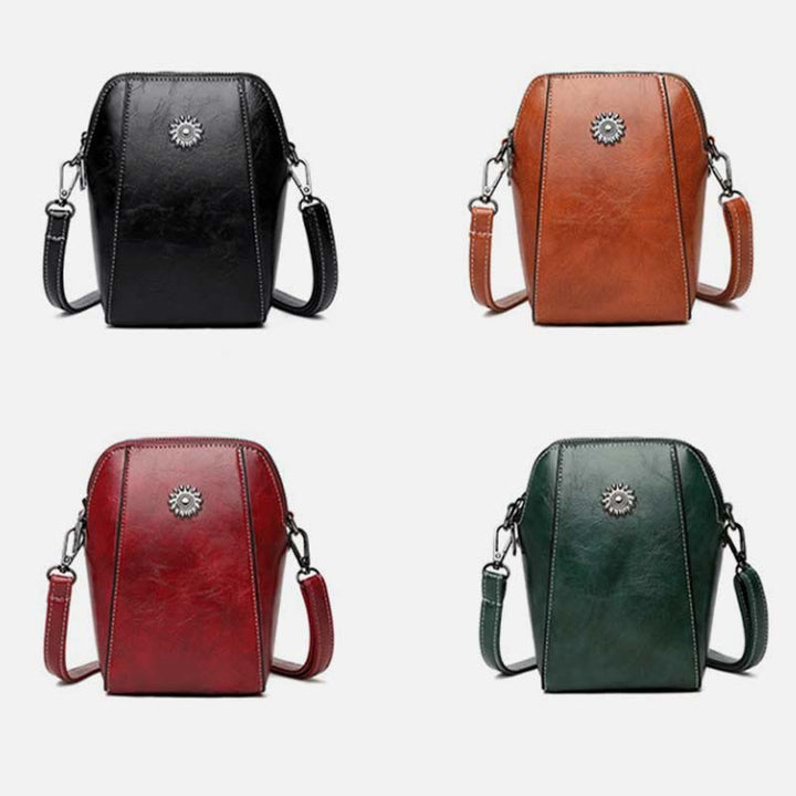 Weiche Leder-Telefontasche für Damen Crossbody Mini Bag