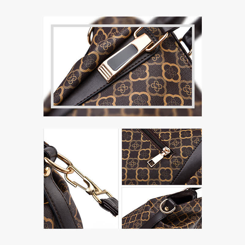 Hobo-Tasche aus Leder mit großem Fassungsvermögen, multifunktionale Schultertasche