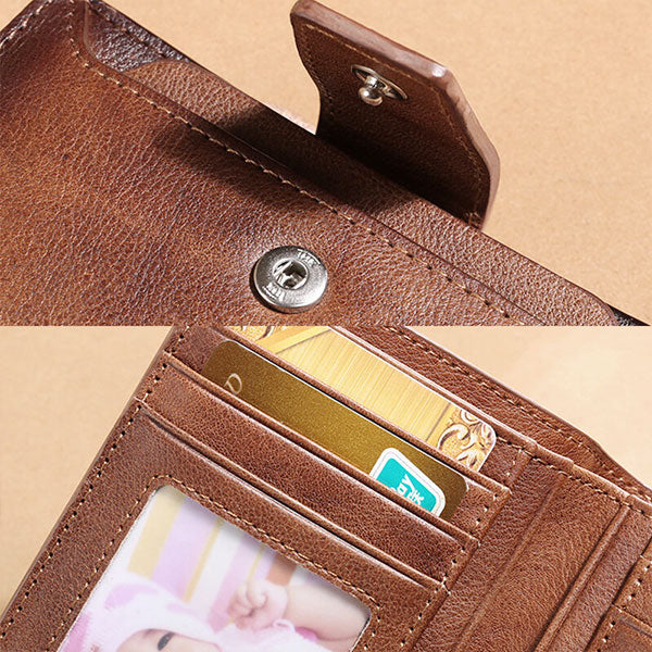 RFID-Diebstahlschutz, mehrere Waffenfächer, große Kapazität, Gewalt aus zuverlässigem Leder