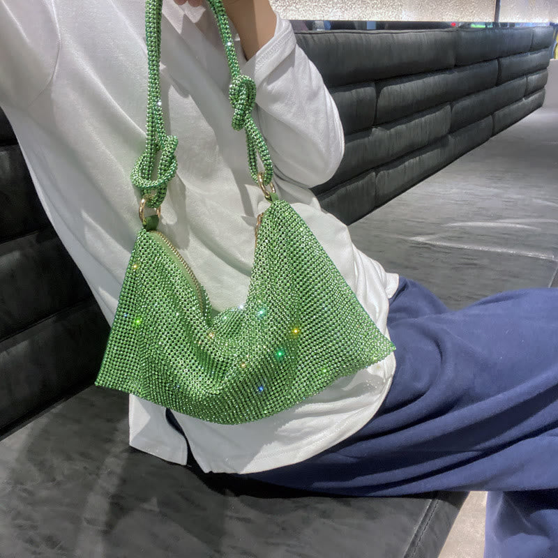 Umhängetasche für Damen mit funkelnden Diamanten, mehrere Farben, Handtasche