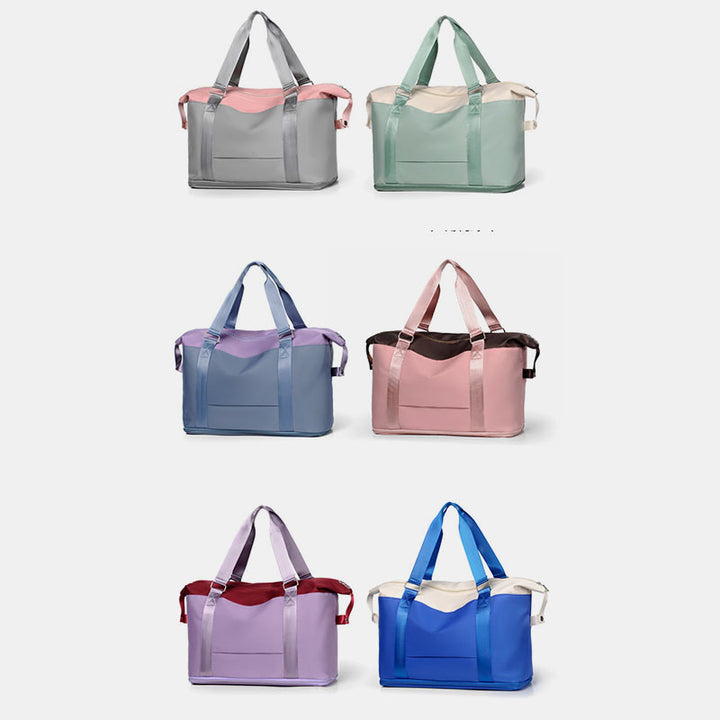 Reisetasche für Damen, große Aufbewahrungstasche mit Fach für trockene und nasse Abteile