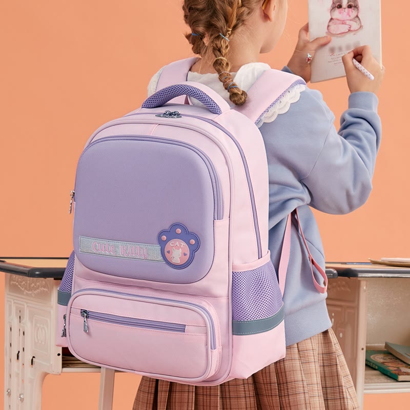 Rucksack für Kinder, lässig, süß, Farbe, Nylon, große Schultasche