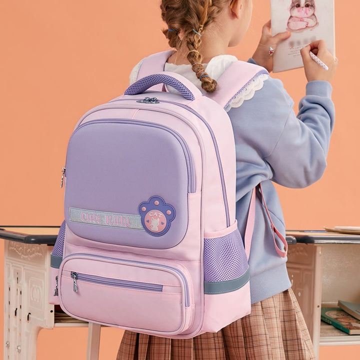 Rucksack für Kinder, lässig, süß, Farbe, Nylon, große Schultasche