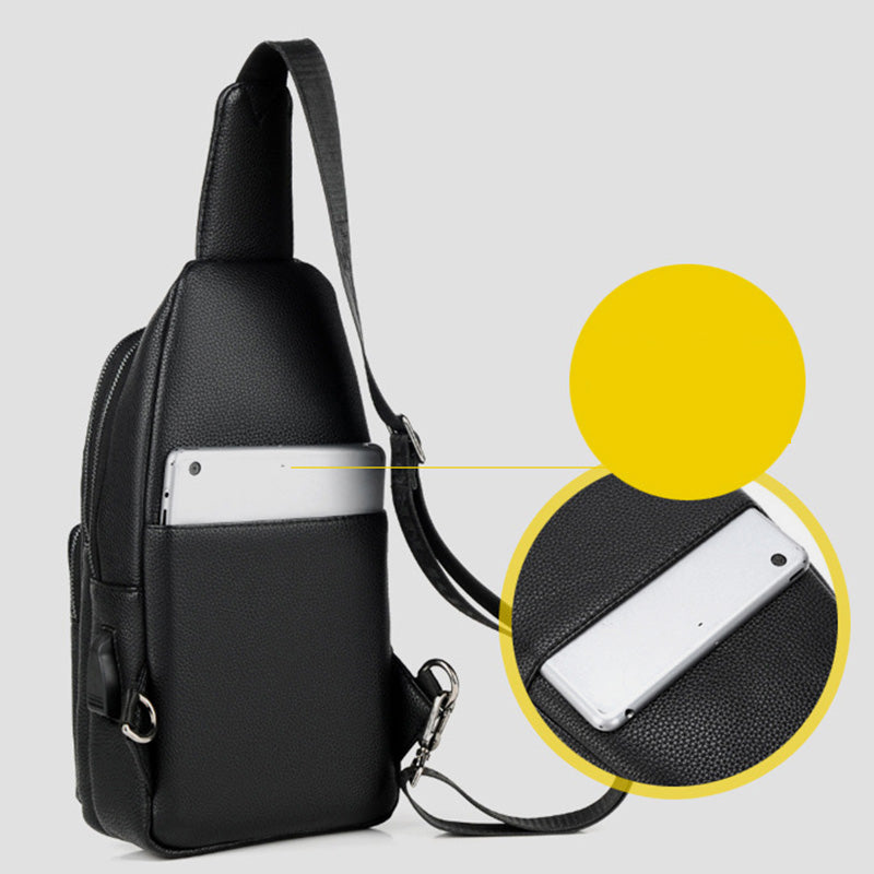 Mehrzweck-Schultertasche, wasserdichter, weicher Umhängerucksack mit USB-Ladeanschluss