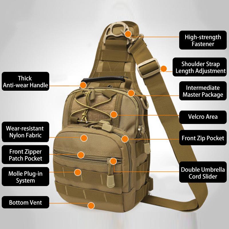 4-Wege-Verwendung Camouflage Multifunktionale Outdoor-Schultertasche