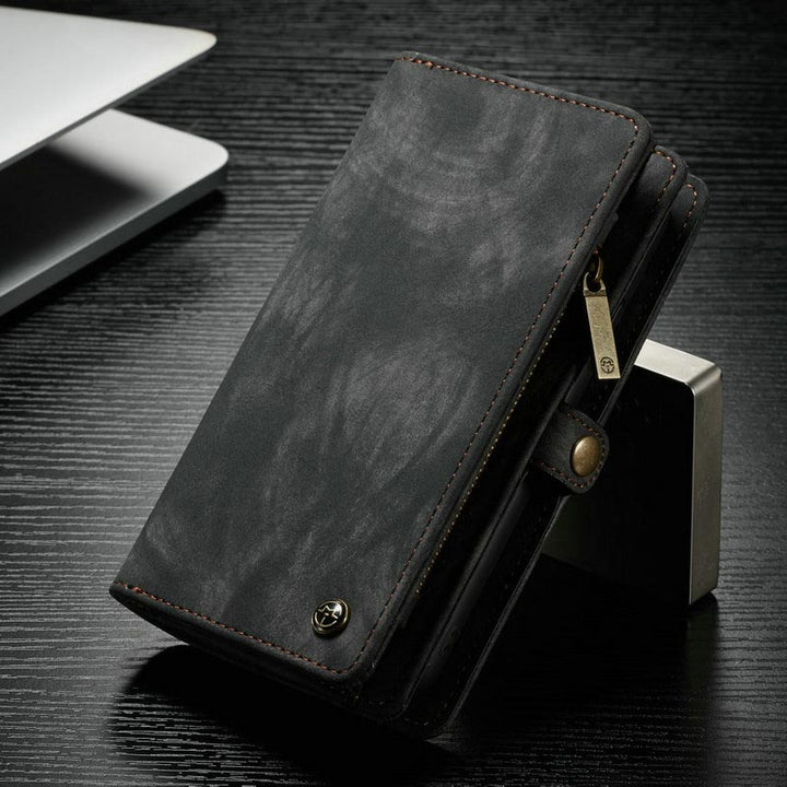 Retro Leder Brieftasche Handytasche für iPhone Samsung Huawei mit Multi-Slot
