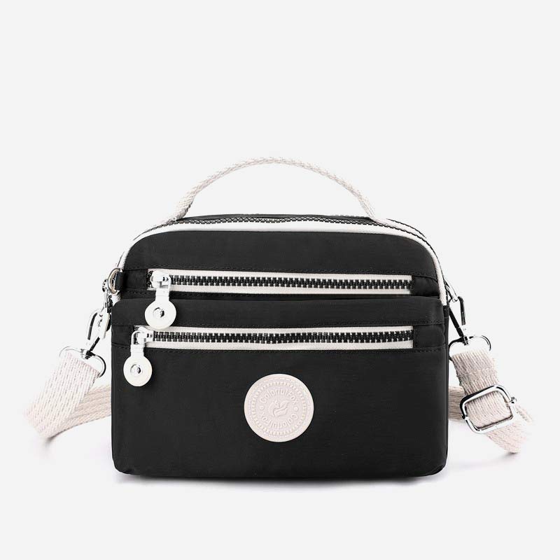 Leichte Handtasche aus Nylon mit mehreren Taschen, kleine Umhängetasche