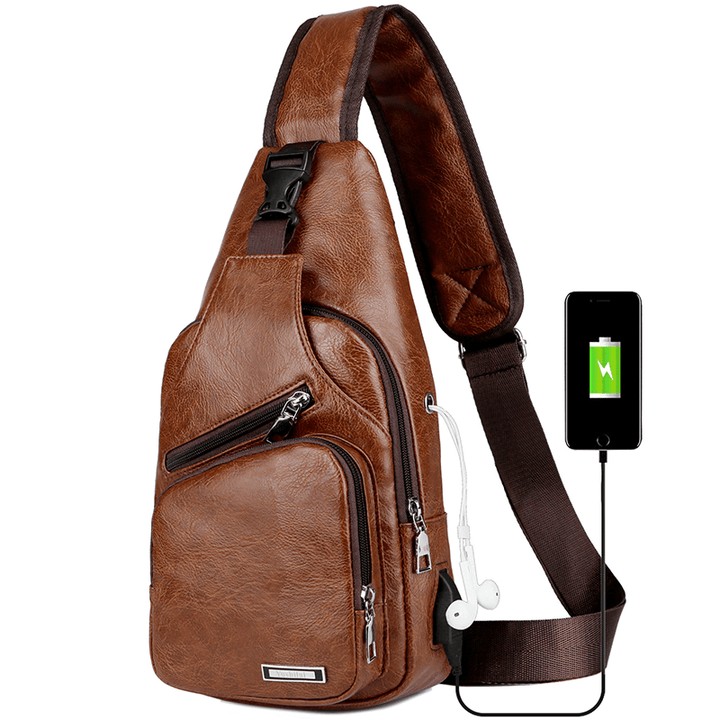 Wasserdichte Schultertasche mit USB-Ladefunktion 