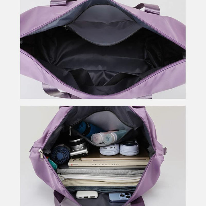 Reisetasche mit doppelter Erweiterung für Damen, groß, leicht, Oxford-Reisetasche