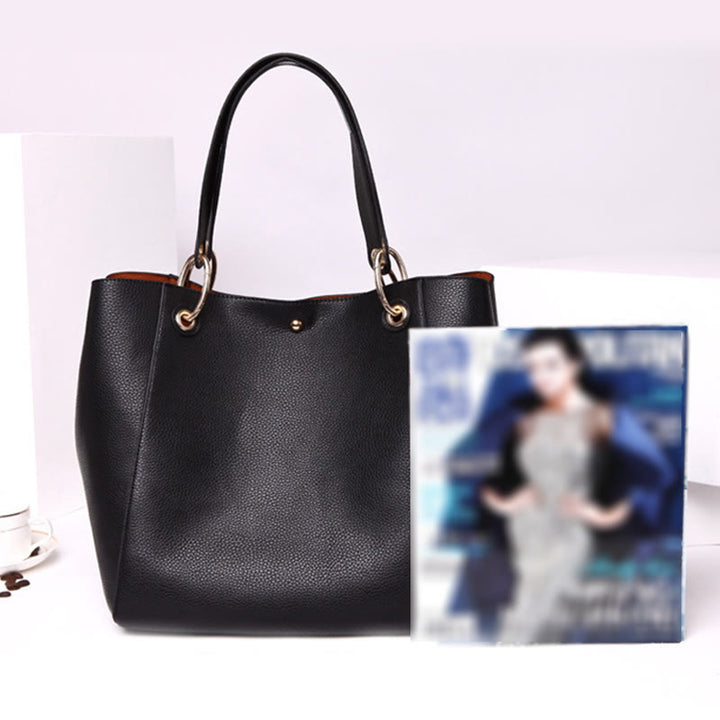 Klassische Tragetasche für Damen, einfarbig, Set mit Pendlertaschen für Büro und die Arbeit