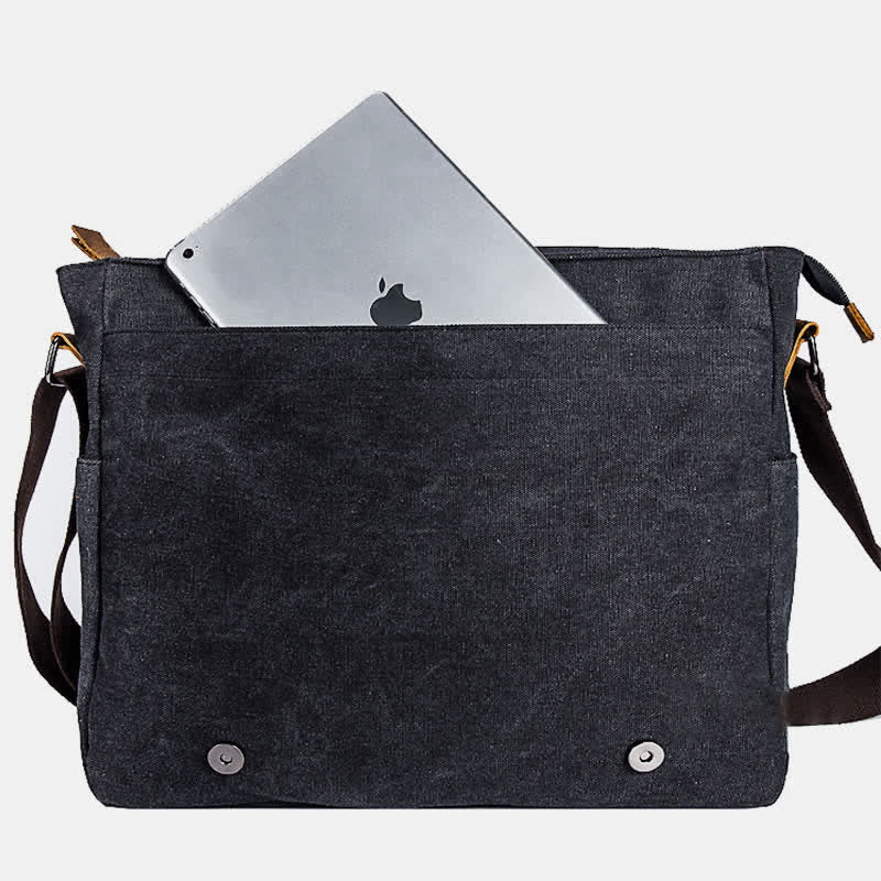 Herren Canvas Messenger Bag Retro Schulter Crossbody Rucksack Geldbörse