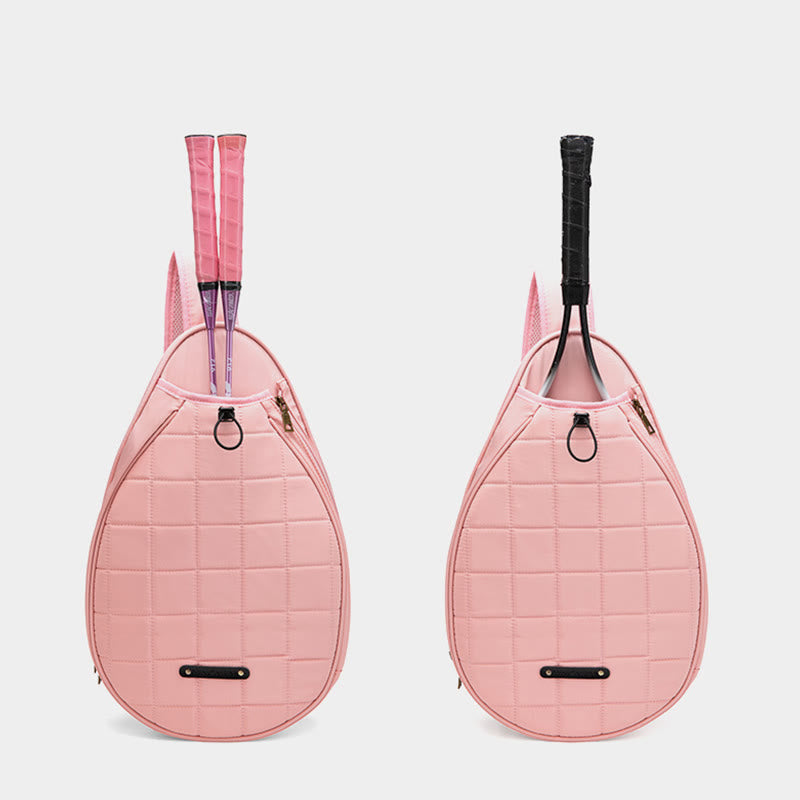 Schlägertasche für Damen, kariertes Muster, wasserdichte Umhängetasche aus Polyester