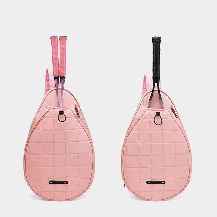 Schlägertasche für Damen, kariertes Muster, wasserdichte Umhängetasche aus Polyester