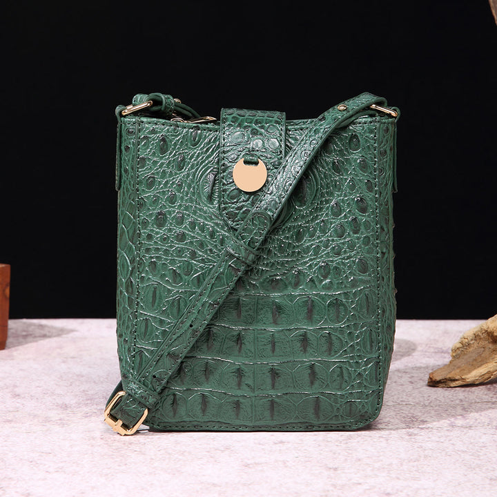 Umhängetasche für Damen, Retro-Krokodilmuster, Handytasche