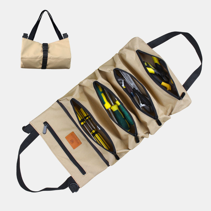 Werkzeug-Rolltasche-Organizer, robuste Werkzeug-Handtasche mit 5 Werkzeugtaschen