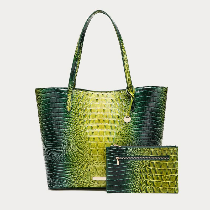 Tragetasche für Damen, tägliches Retro-Taschenset mit Krokodilmuster