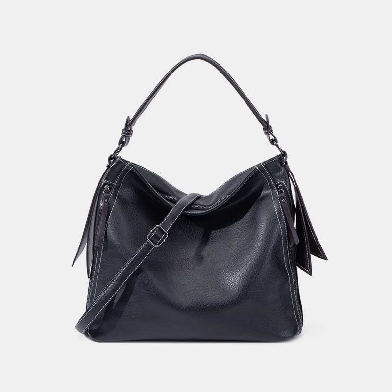 Retro-Handtasche für Damen, groß, Designer-Hobo-Tasche aus Leder