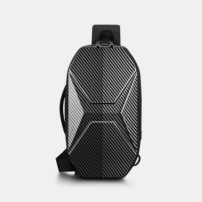 Modische Schultertasche für Herren, wasserdicht, robust, mit USB-Ladeanschluss
