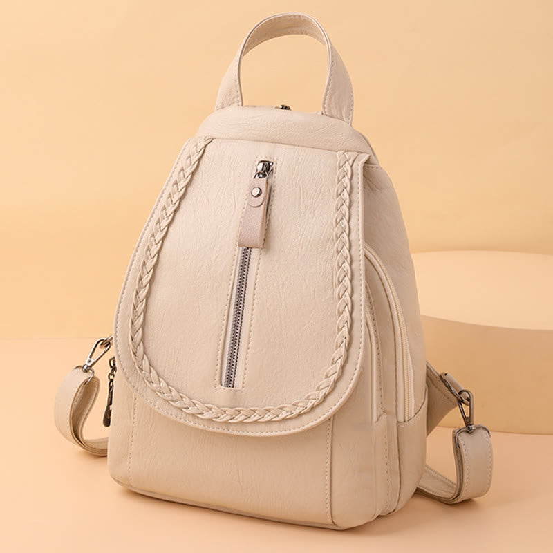 Twist Clamshell Lederrucksack Convetible Sling Bag für Damen