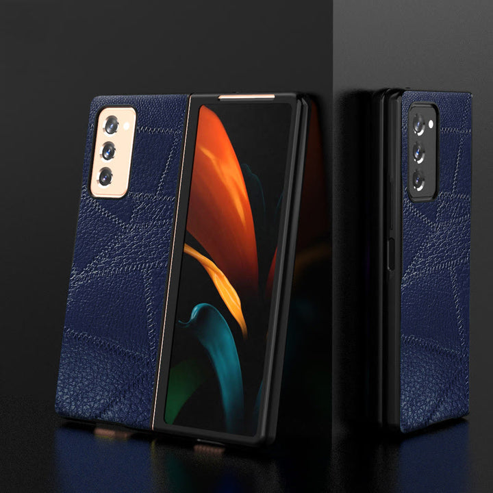 Handyhülle aus echtem Leder für Samsung, bruchfeste Schutzhülle
