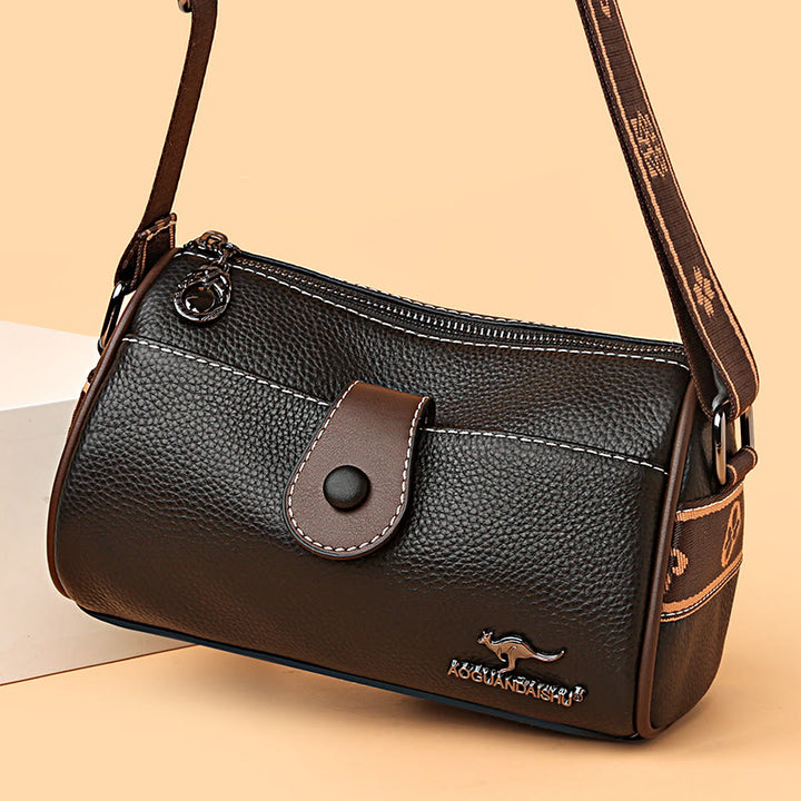 Retro Lady Unterarm Tasche Breiter Riemen Einfache Frauen Umhängetasche