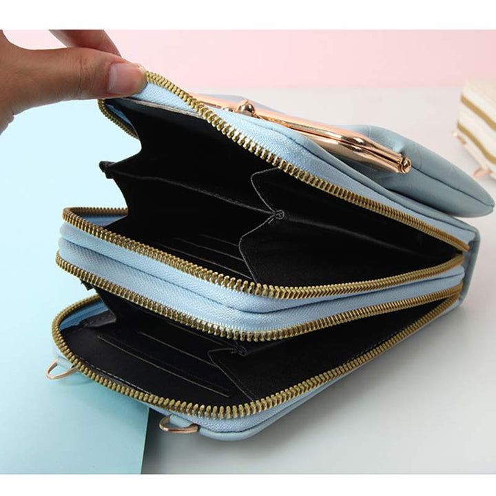 Kleine Crossbody-Handy-Geldbörse für Damen, leichte Mini-Umhängetasche