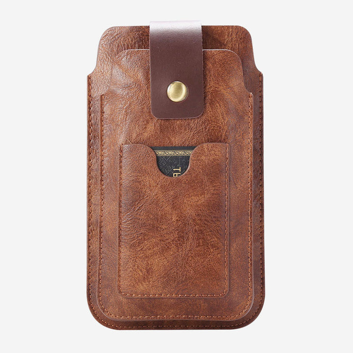 Retro Herren EDC Handytasche aus echtem Leder