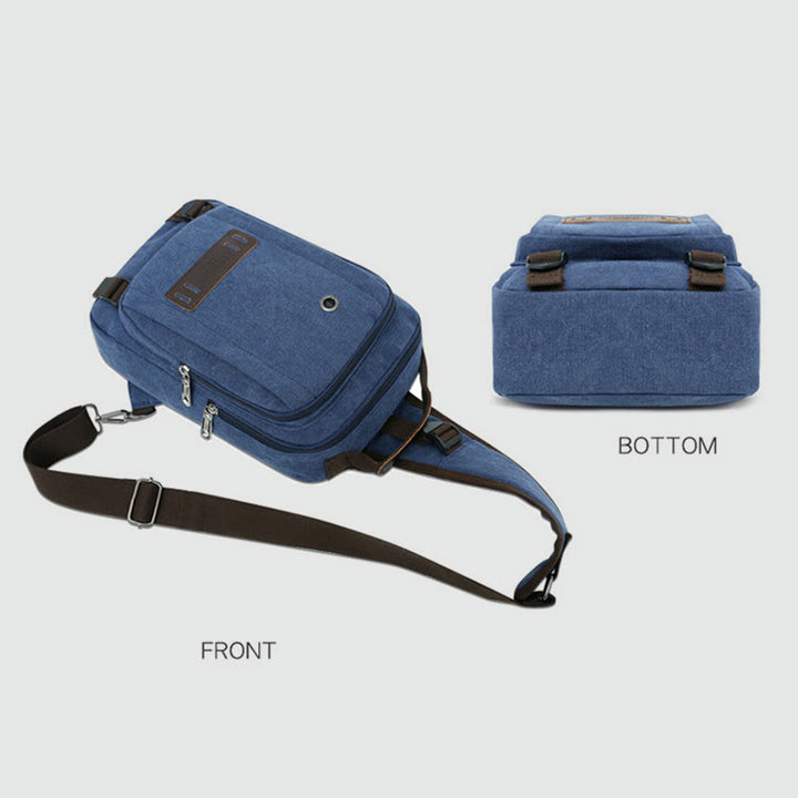 Schultertasche für Herren, Outdoor, lässig, Retro, Umhängetasche, Brusttasche
