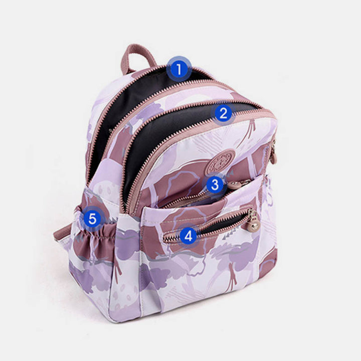 Damen Rucksack Handtasche Damen Wasserdicht Druck Bunter Rucksack Reise Tagesrucksäcke