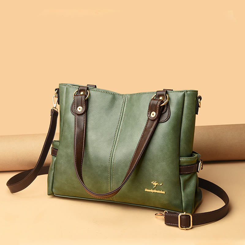 Helle Farbe Handtasche Tote Frauen Dating Große Umhängetasche Leder Geldbörse - image 6