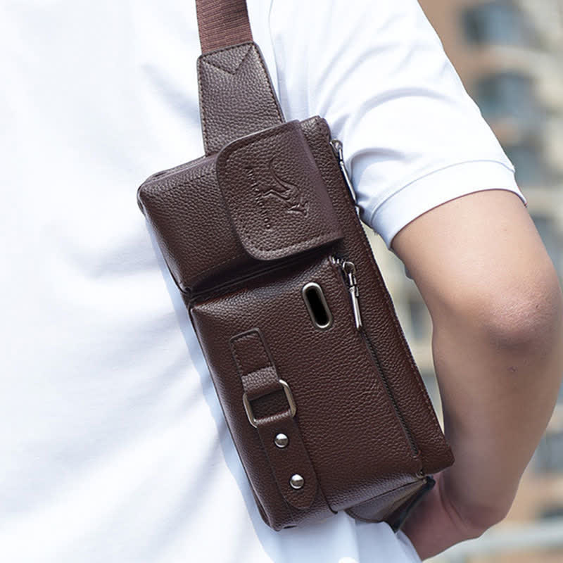 Wasserdichte Schultertasche mit mehreren Taschen