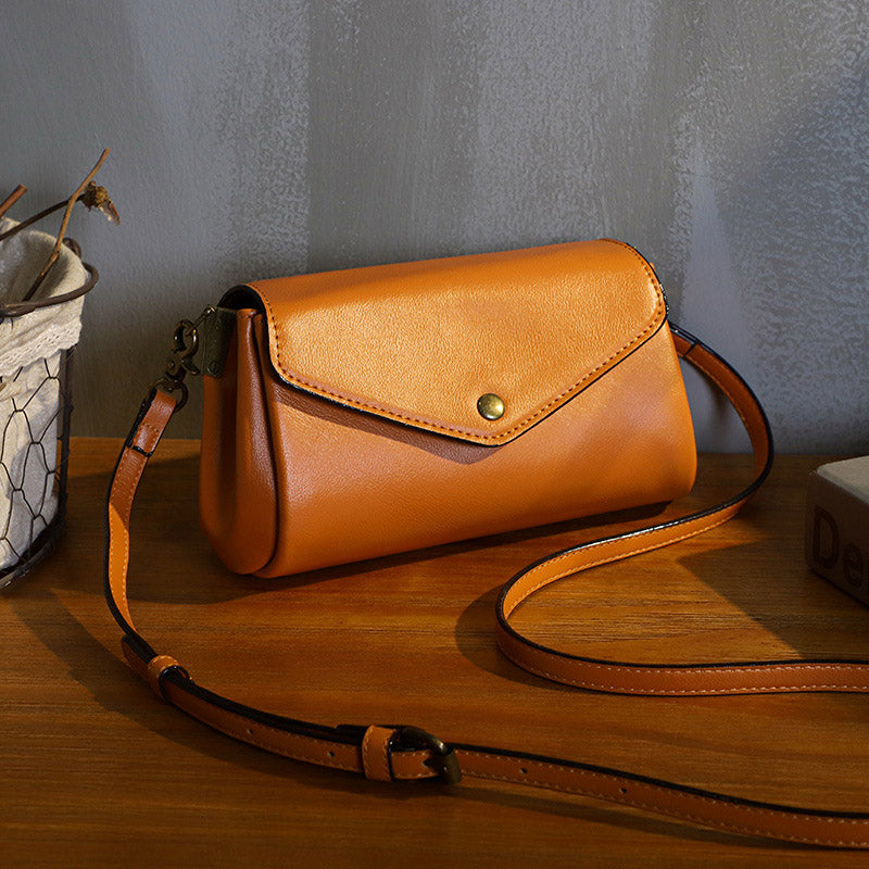 Retro Echtleder Handgemachte Umhängetasche Multi-Slot Schultertasche