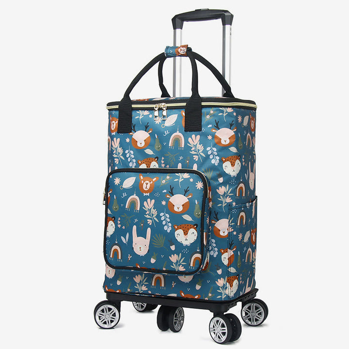 Zusammenklappbarer Einkaufswagen für Frauen, tragbare Alufolie, Konservierung, Rolltasche